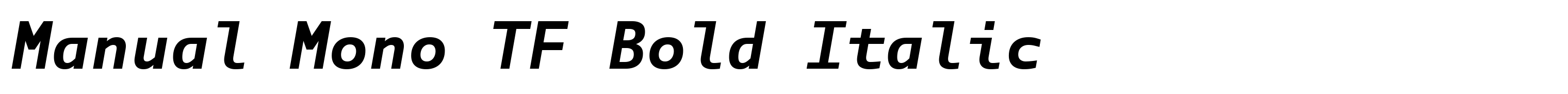 Manual Mono TF Bold Italic